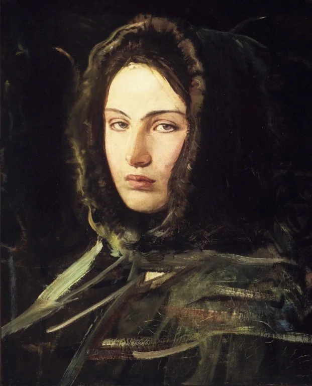 Abbott H. Thayer, Head of a Woman with Fur-Lined hood