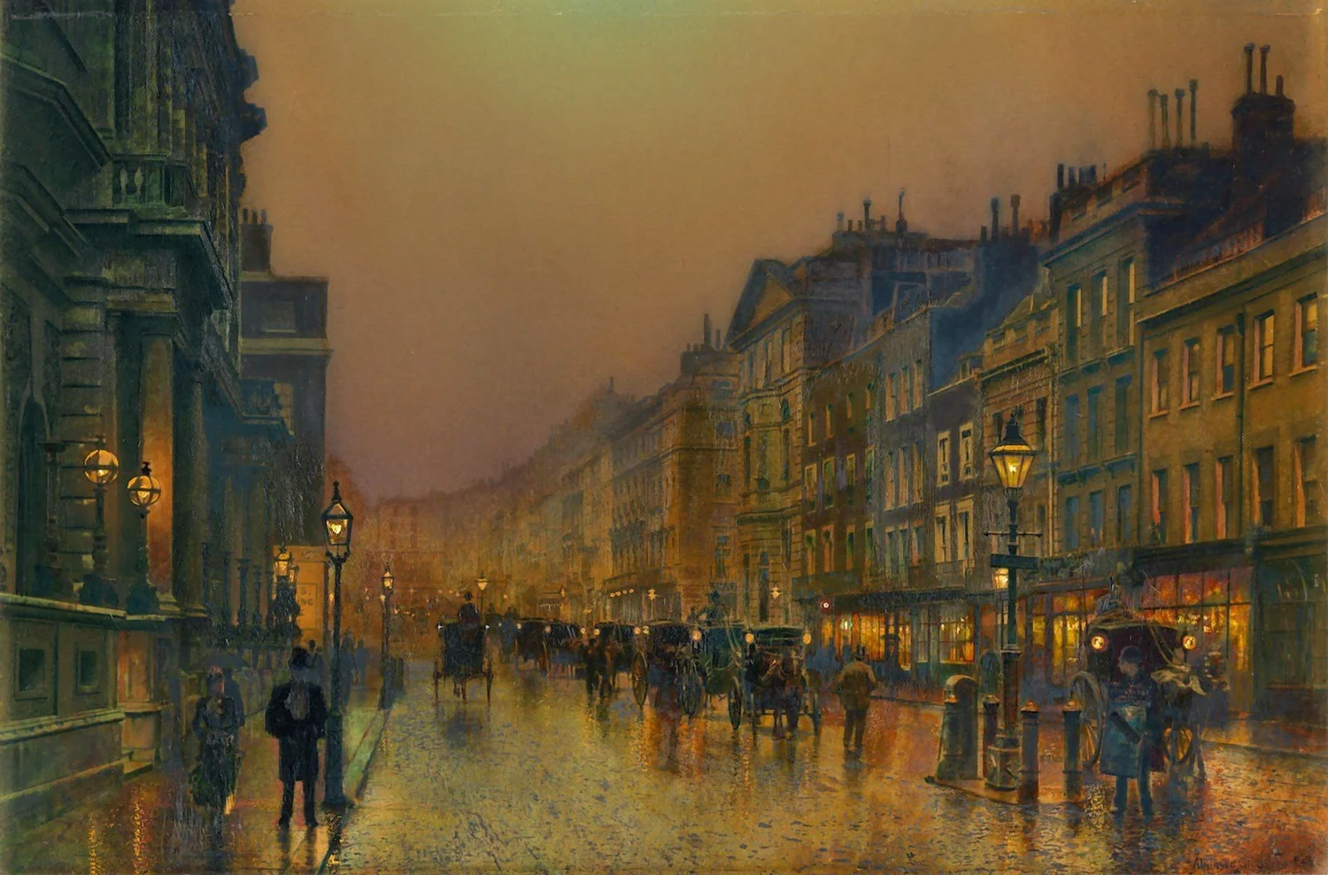 John Atkinson Grimshaw, London, St. James’ Street