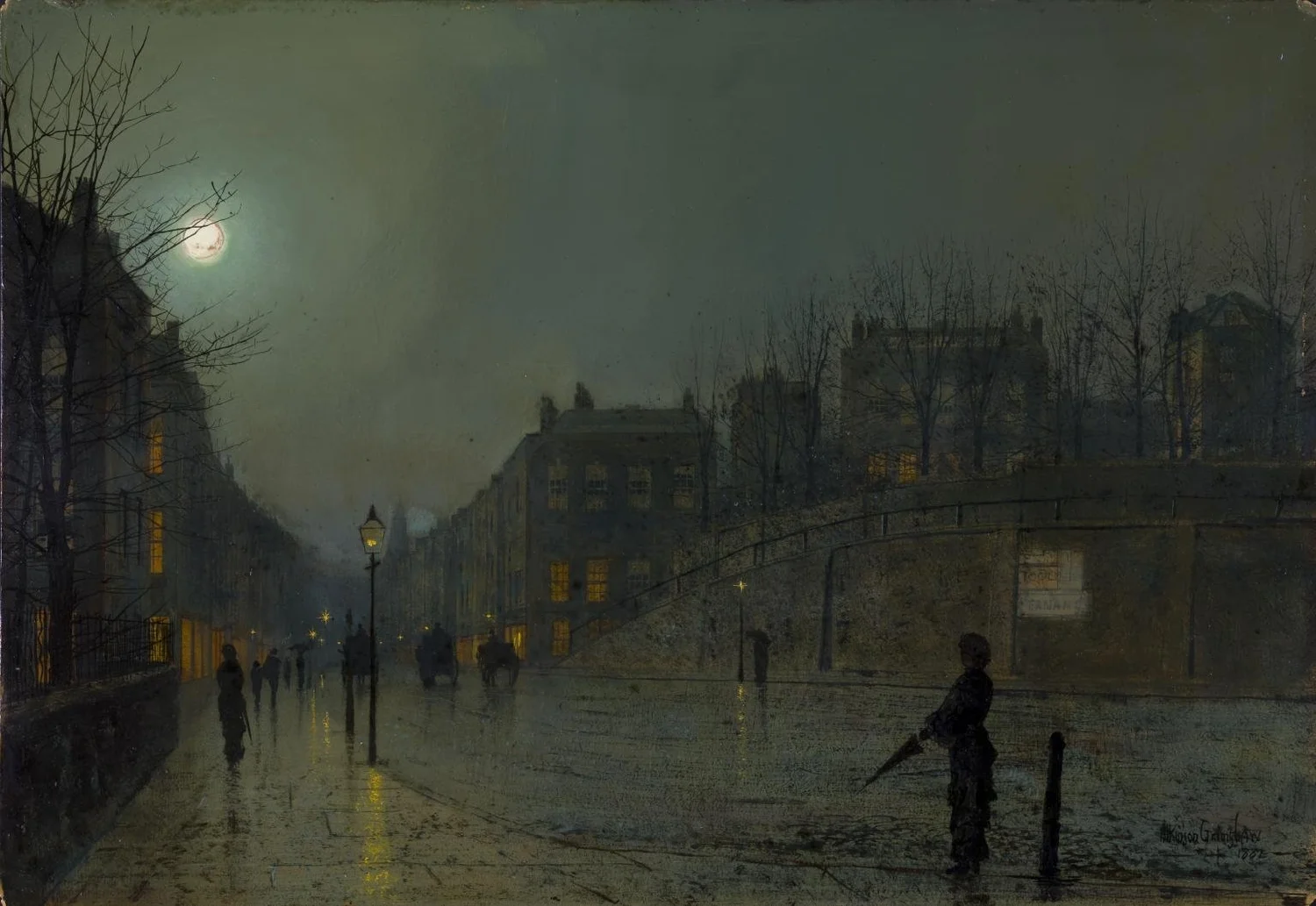 John Atkinson Grimshaw, View of Heath Street by Night
