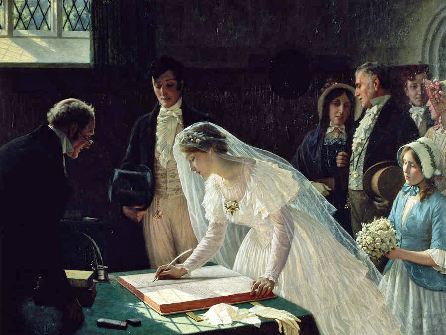 Edmund Blair Leighton, Signing the Register