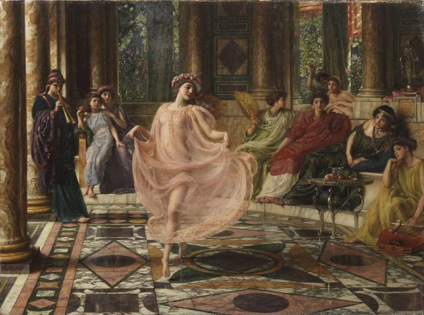 Edward John Poynter, The Ionian Dance:  "Motus Doceri Gaudet Ionicos, Matura Virgo, Et Fingitur Artibus"
