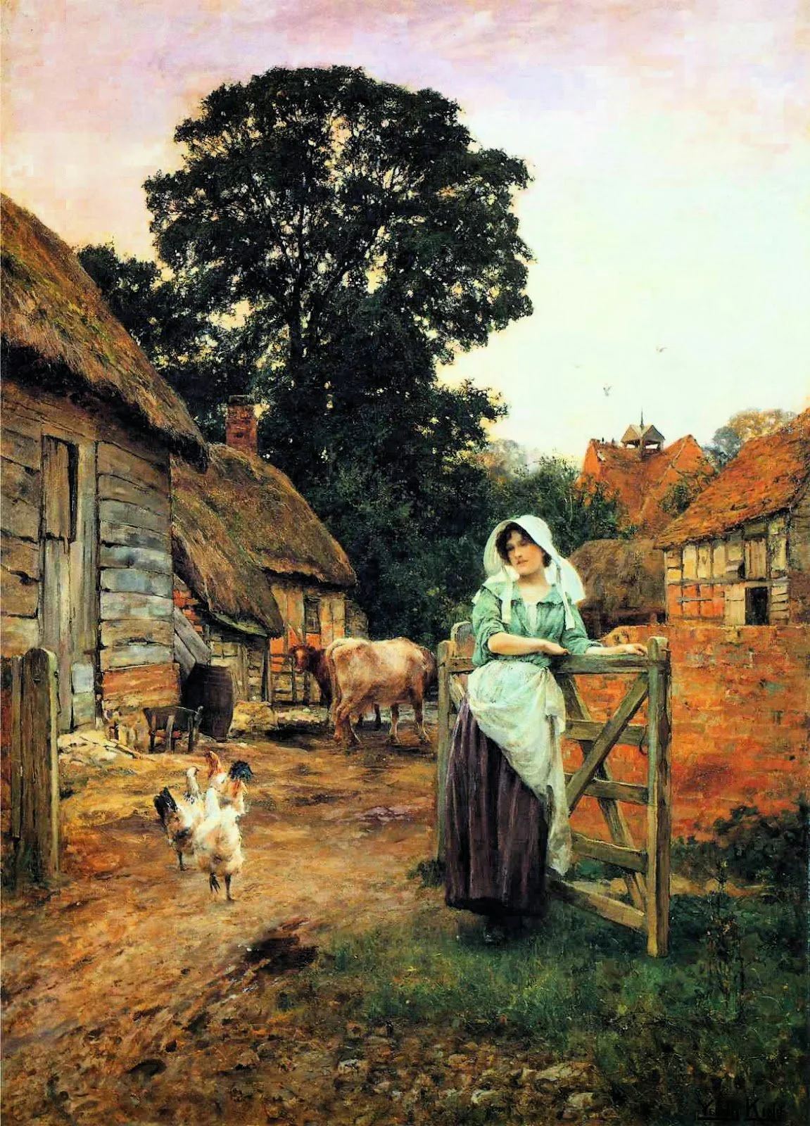 Henry Yeend King, At the Farm Gate