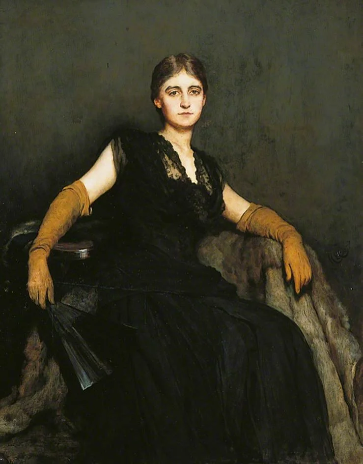 Hubert von Herkomer, Entranced (The Lady in Black)