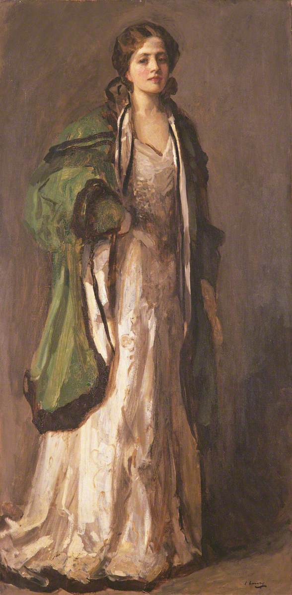 John Lavery, Portrait of a Lady in a Green Coat