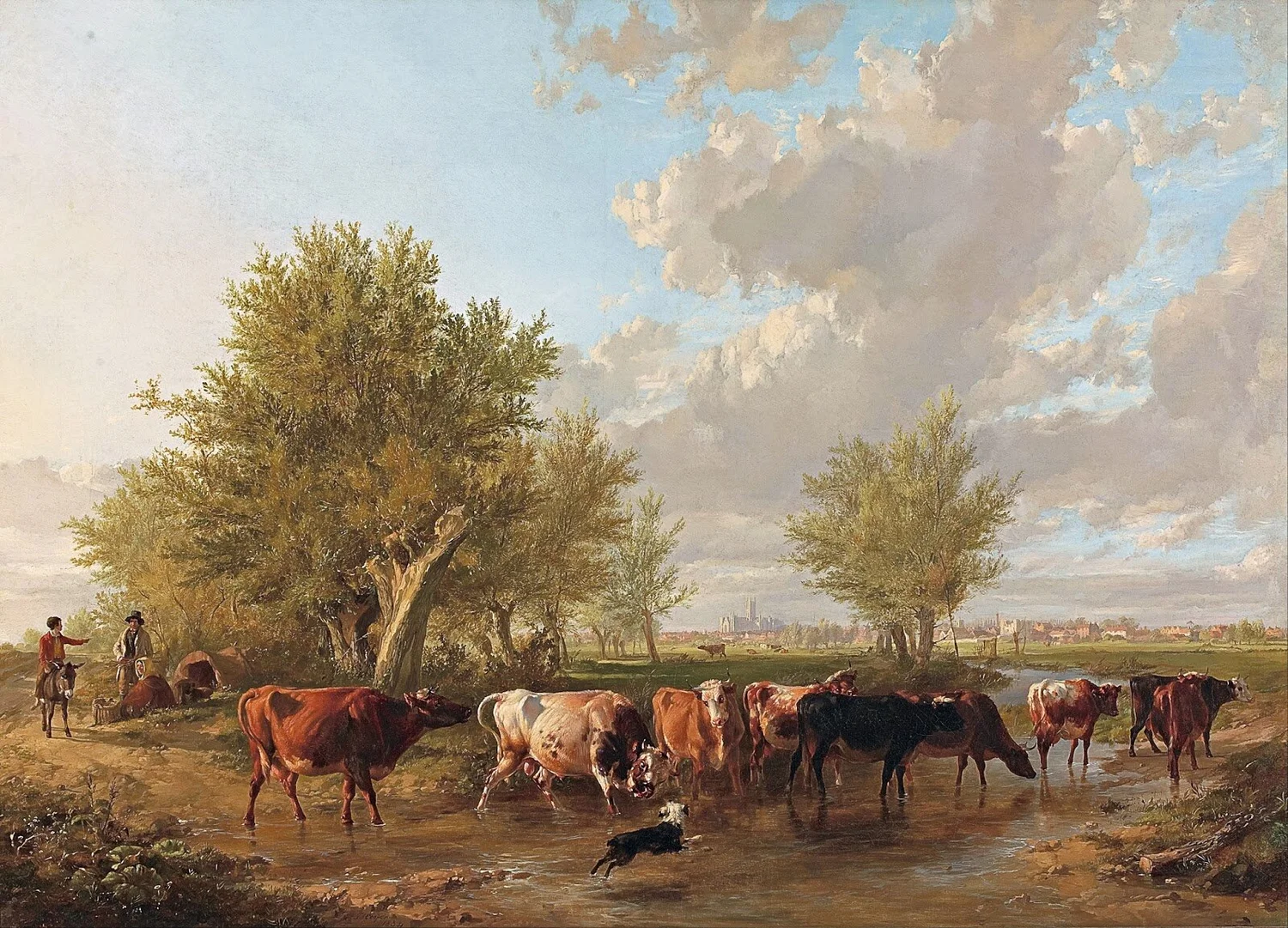 Thomas Sidney Cooper, Fording a Brook, Suburbs of Canterbury