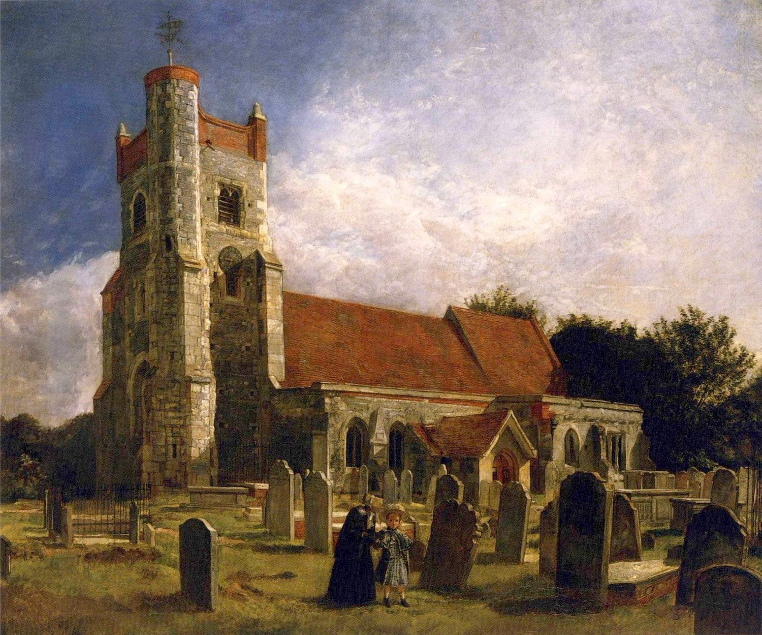 William Holman Hunt, The Old Church at Ewell