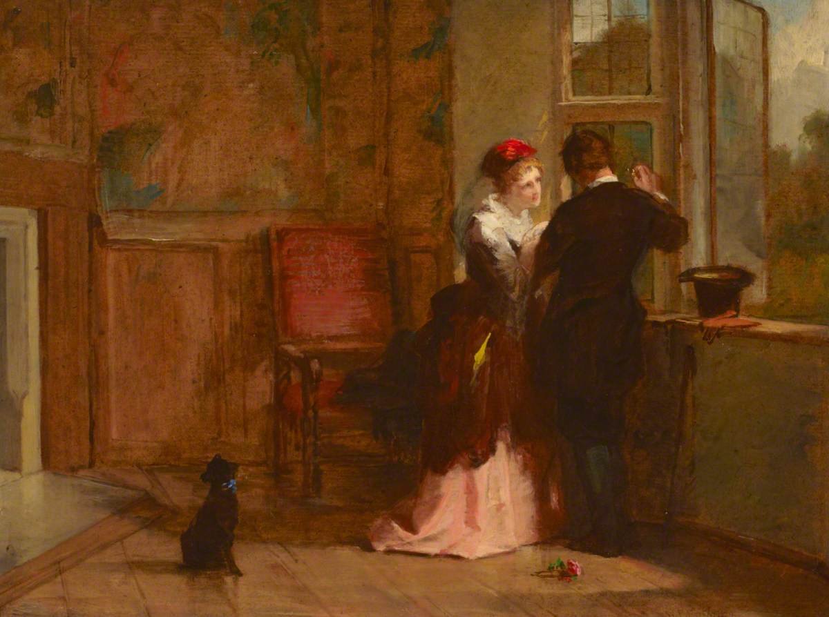 William Powell Frith, Lovers’ Meeting (in an Interior of Haddon Hall)